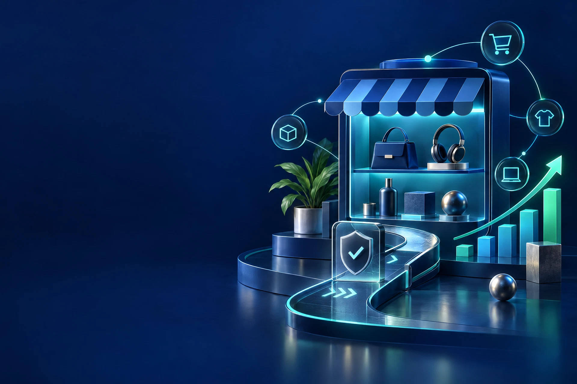 Abstract Gurmad Technology visual for Entrepreneurship & Online Commerce